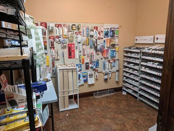 Inside hobby shop with model train supplies and model kits in Melbourne, FL